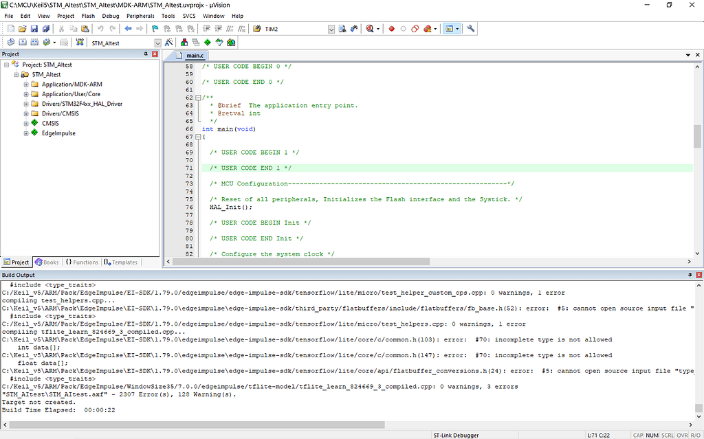 When using Open CMSIS Pack in Keil, a large number of errors occur ...