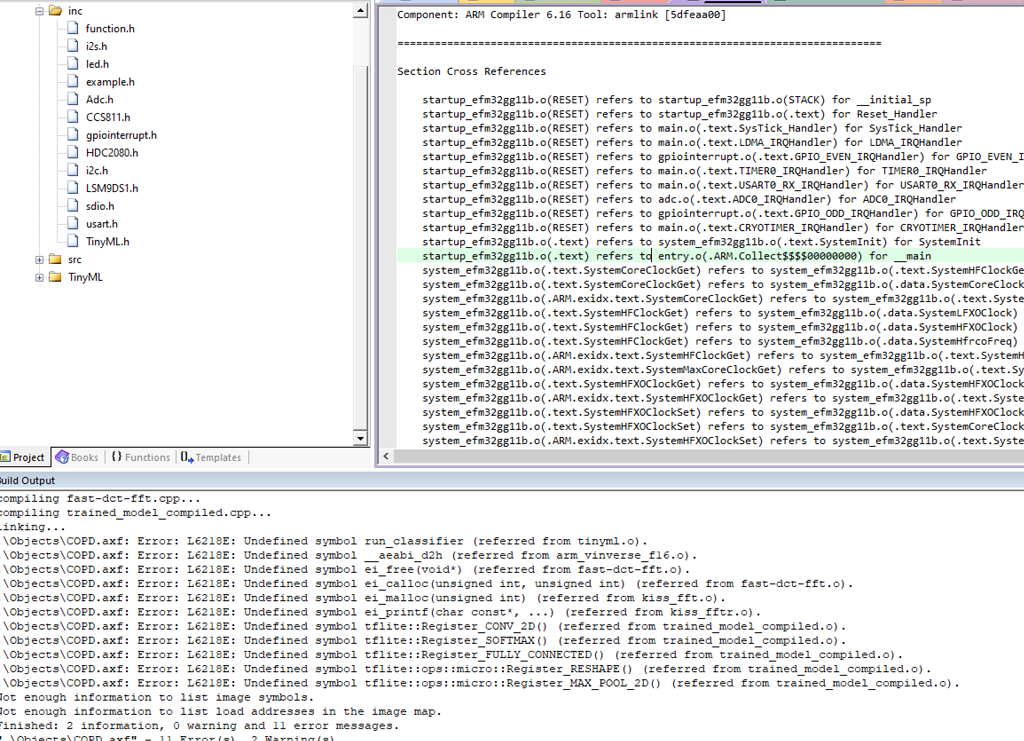 Implement Edge impulse c++ SDK on keil uvision5 - Edge Impulse Forum